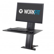 WorkFit-SR, Single Monitor, Sit-Stand Desktop Workstation (Black)