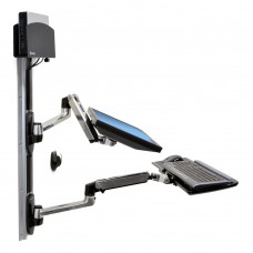 LX Wall Mount System-Keyboard & Monitor Mount with Small CPU Holder